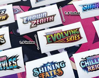Pokemon Bindmiddelstickers Sword & Shield Premium Vinyl voor Master Set voor TCG Pokemon Card Collection voor kinderen voor vriendje Bindmiddeltag
