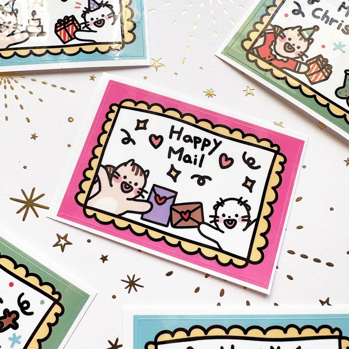 Rectangular Stickers Happy Birthday Sticker for Gift Box Halloween ...