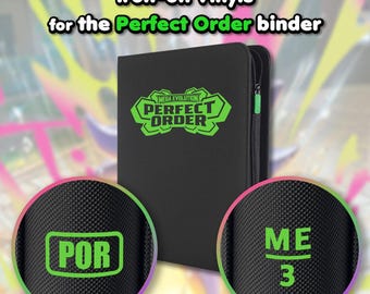 Pokimon Iron-On Bindmiddel Vinyls voor Perfect Order for Master Set TCG Pokemon Card Collection Afkorting Versie voor Bindmiddel DIY Iron On