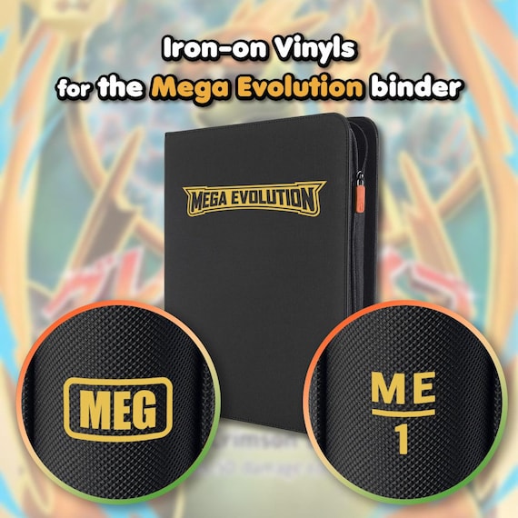 Pokimon Iron-on Binder Vinyls for Mega Evolution for Master Set for TCG  Pokemon Card Collection Abbreviation Version for Binder DIY Iron On - Etsy