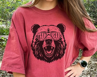 Comfort Colors Jugend-T-Shirt, Team Bear, I Choose The Bear, feministisches Shirt für Mädchen, We Wear Red, Frauenrechte, beliebtes, trendiges Internet-Meme