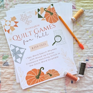 Quilt Games for Fall - Printable Puzzles and Games for Quilters and Quilt Guilds