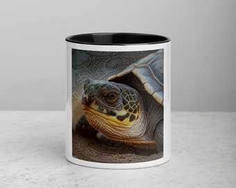 Diamondback Terrapin Mug with Color Inside | Ceramic Mugs | Gifts for Outdoors Lovers | Gifts for Animal Lovers