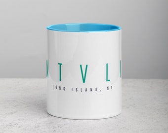 NTVLI Mug with Color Inside | Gifts for Coffee Lovers | Long Island, New York