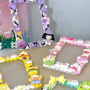 Porte-cartes / cadres photo faits main Decoden avec breloques mignonnes, cadeau unique
