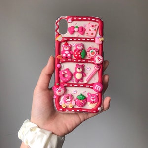 Lotso Bear Decoden Phone Case Custom Cute Disney Case for iPhone, Samsung, Huawei