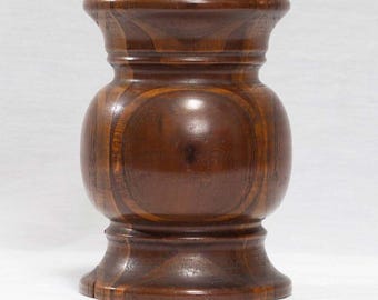 Vintage Americana Turned-wood Candle Holder