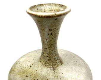 Signed Mid-Century White/Brown Vintage Pottery