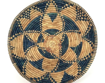 Vintage Botswana Basket w/ 'Flight of the Swallow' Design