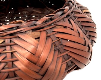 Small Bulbous Japanese Bamboo Basket