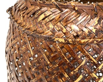 Philippine Open Checkerwork Woven Basket