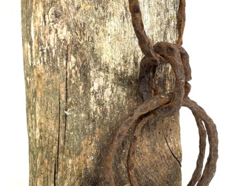 Vintage Maine Wood and Metal Wall Hanging (Rustic/Farmhouse/Coastal)