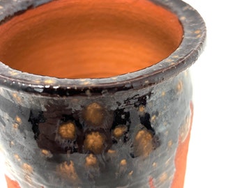 Signed Mid-Century Terracotta/Brown Vintage Pottery