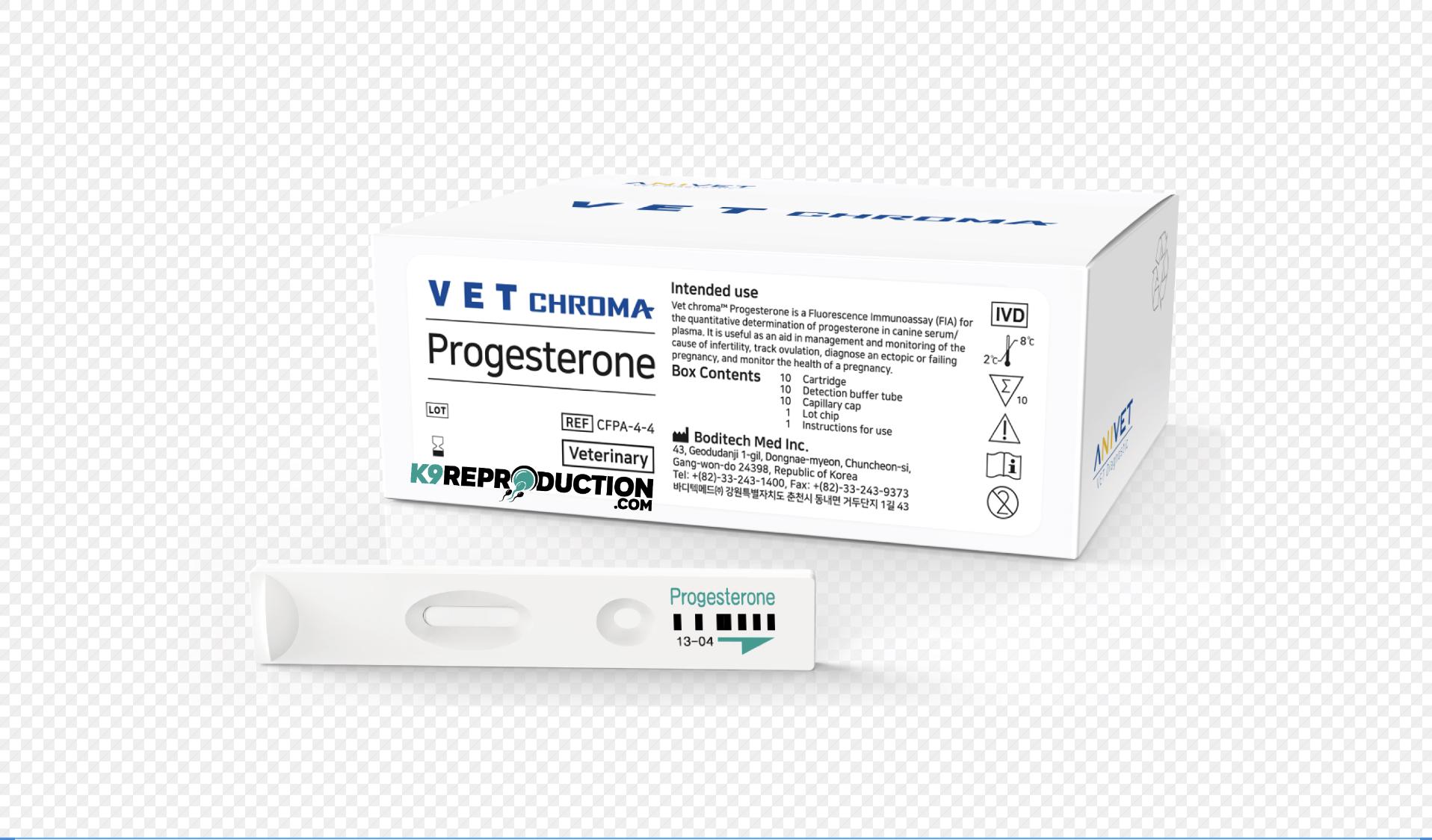 Vet Chroma Progesterone Test Kit For Dogs 10 Tests Per Box