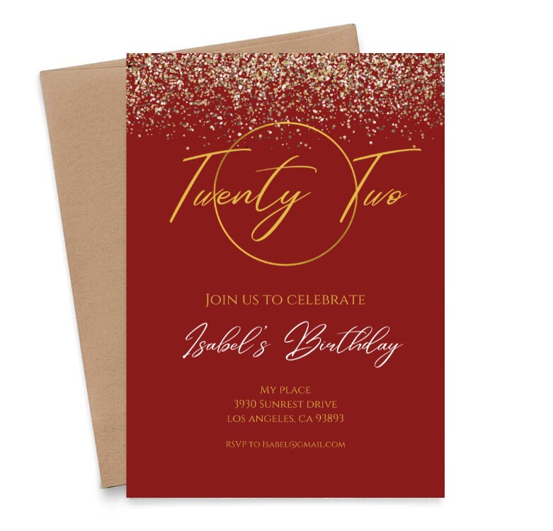 Editable Birthday Party Electronic Invitation Template Etsy