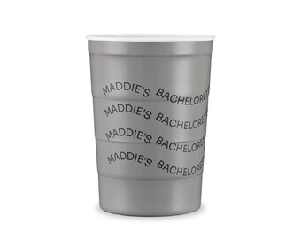 Vaso/vaso de fiesta de acero reciclable personalizado para despedida de soltera