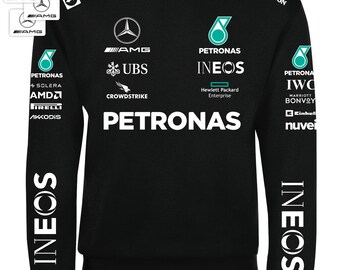 Sweat ras du cou réplique voiture MERCEDES F1 AMG + 3 autocollants offerts