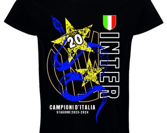 INTER T-shirtkampioen van ITALIË internationaal MILAAN Italiaans Serie A voetbalkampioenschap