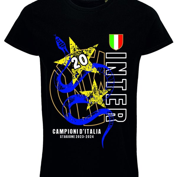 T-shirt INTER campione d'ITALIA internazionale MILANO scudetto calcio serie A italiano