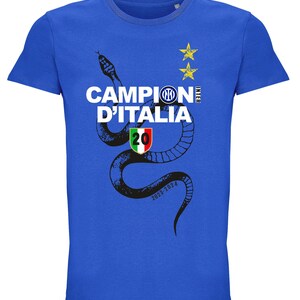 T-shirt INTER campione d'ITALIA internazionale MILANO scudetto calcio serie A italiano Blu