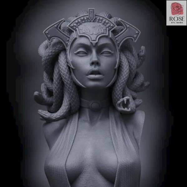 Medusa 3D STL File, 3D Printable Medusa STL File Greek Mythology Medusa STL File