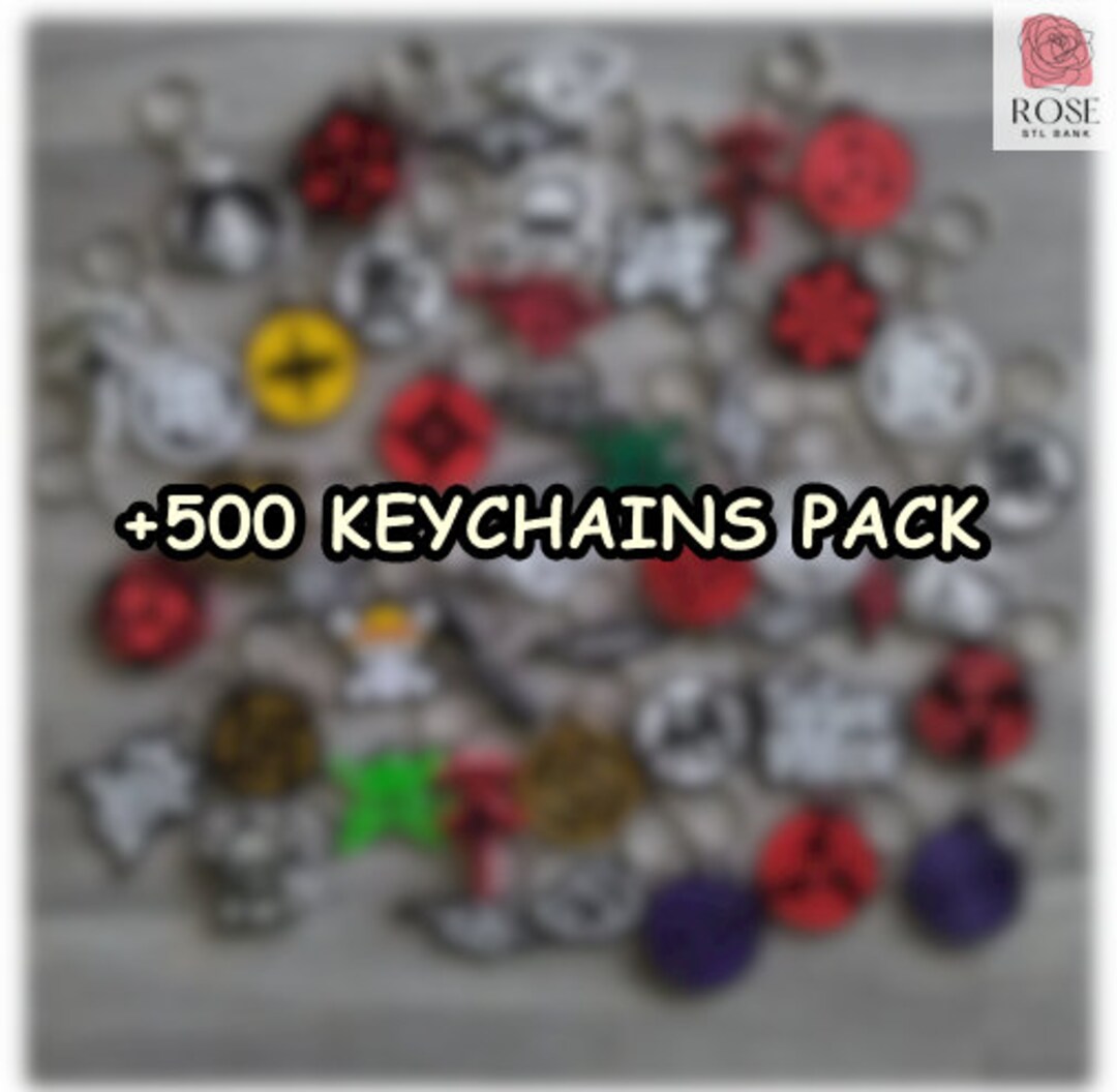500 Keychains STL Pack, 3D Printable Keychains Stl Pack, High Quality ...