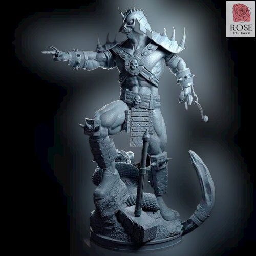 Fan Art Shao Kahn and Goro from MK - Statue 3D model 3D printable