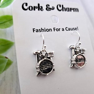 Drums Silver Earrings l Novelty Earrings l Gift For Musicians l Music Earrings l Sterling Silver Earrings