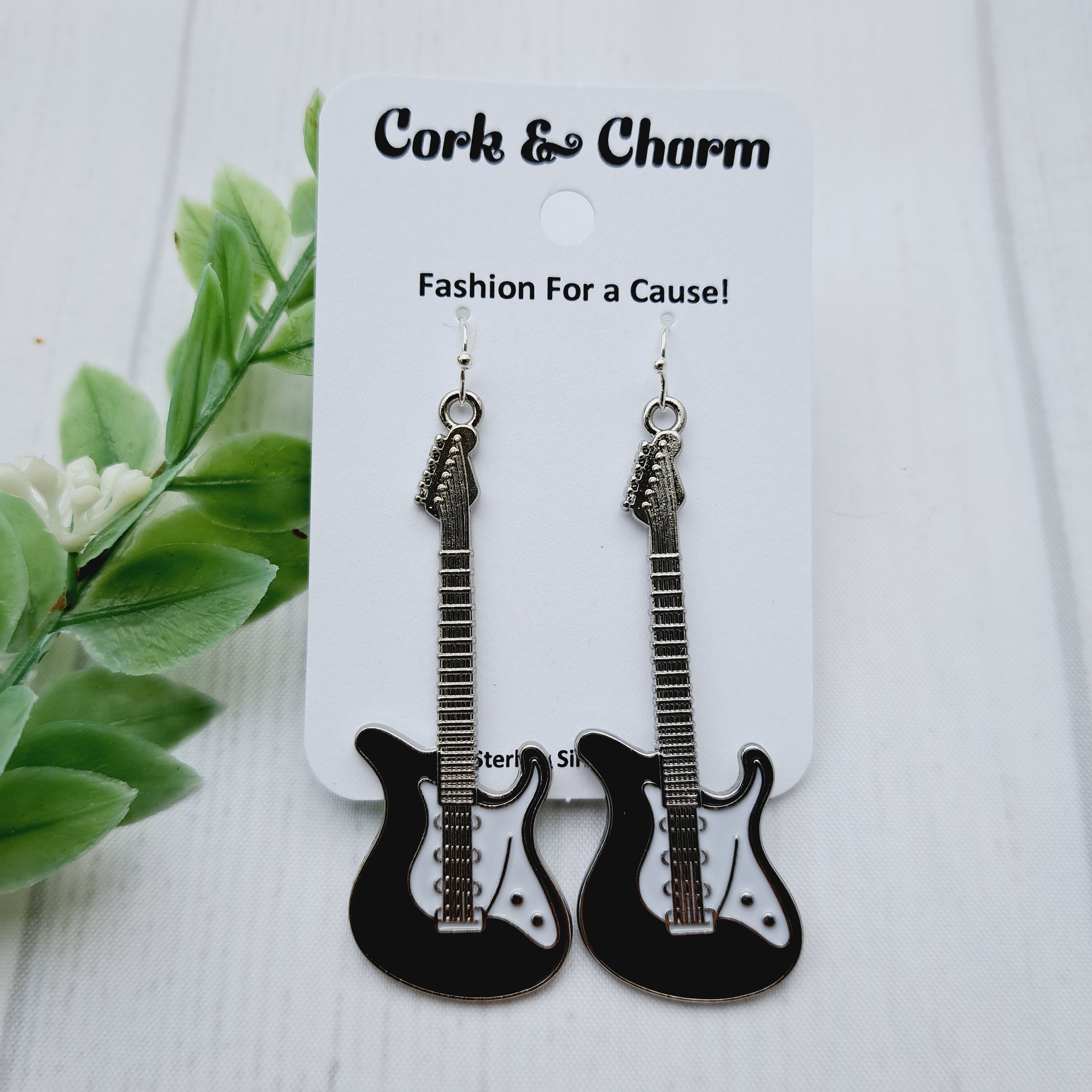 Orecchini A Forma Di Chitarra Elettrica – Bijoux Musicali Lunghi 95mm, Ipoallergenici, Regalo Per Musicisti E Insegnanti