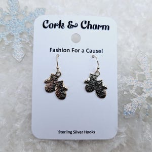 Guanti in argento, orecchini in argento sterling invernali