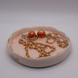 Handmade Ceramic Cute Ring Holder, Jewelry Organizer Stand, Ring Dish