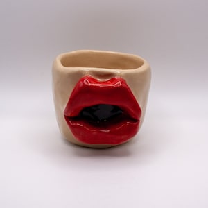 Handmade Ceramic Funny Red Lips Mug