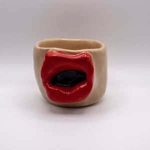 Handmade Ceramic Funny Red Lips Mug