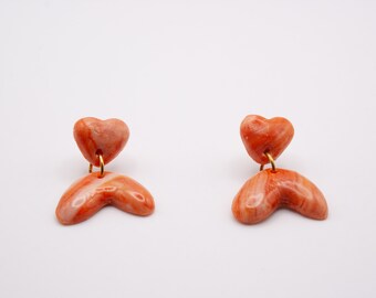 Polymer Clay Earrings | Handmade | Heart Earrings | Clay Earrings | Gift Earrings