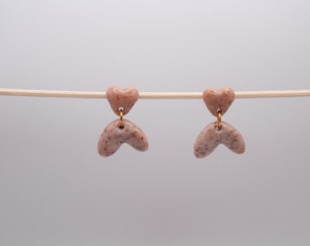 Polymer Clay Earrings | Handmade | Heart Earrings | Clay Earrings | Gift Earrings