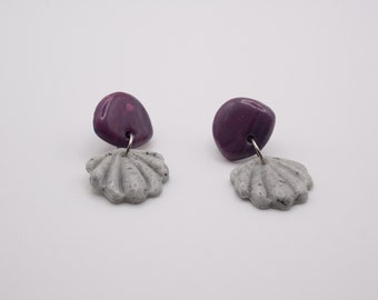 Polymer Clay Earrings | Handmade | Shell Earrings | Clay Earrings | Gift Earrings