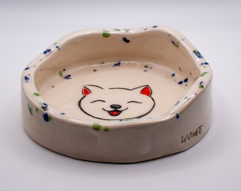 Handmade Ceramic Cat Food Bowl