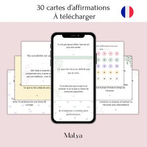 30 cartes d’affirmations positives pour femmes  – confiance en soi, bien-être, développement personnel –PDF intuitif à télécharger ou offrir
