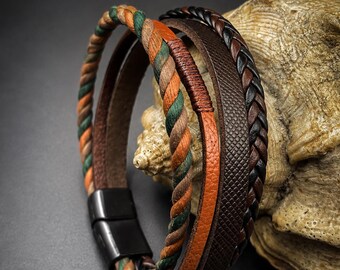 Pulsera - Hecha a mano con cuero genuino