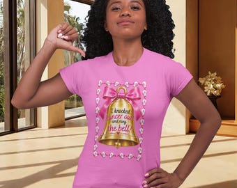 Breast Cancer Survivor Shirt, I Rang the Bell T-Shirt, Chemo Completion Gift, Pink Ribbon Cancer Awareness Tee