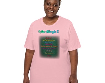 Pink White I am Allegic 2 Unisex t-shirt