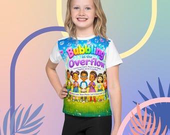 Bubbling in the Overflow Kids crew neck t-shirt