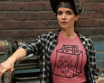 Funny Farm's "Bag of Idiots" Graphic T  Moisture Wicking Dri Fit Material With Super Soft Graphic Design