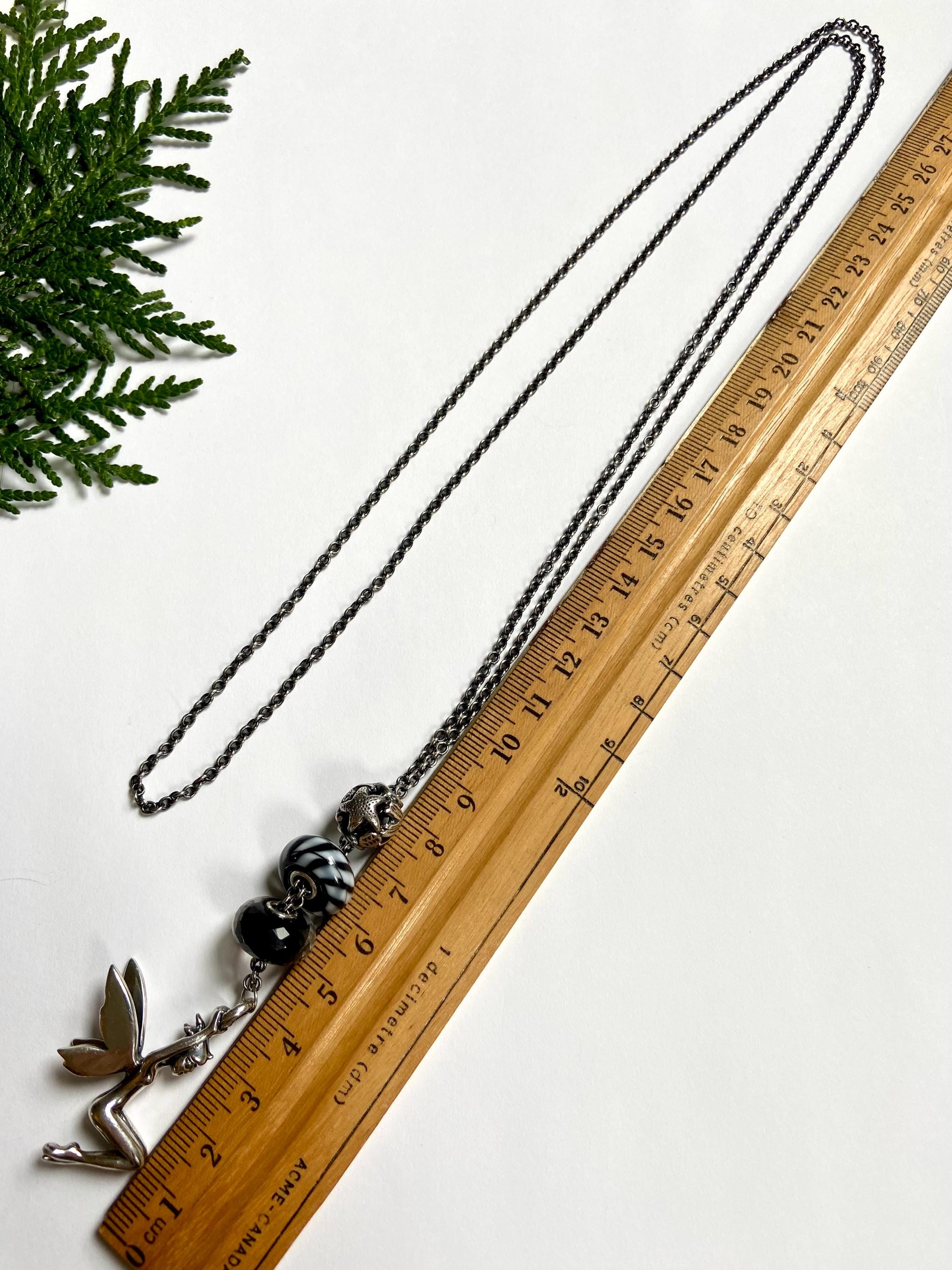 Trollbeads 925 Fantasy Necklace With Winged Elf and 3 Charm Beads