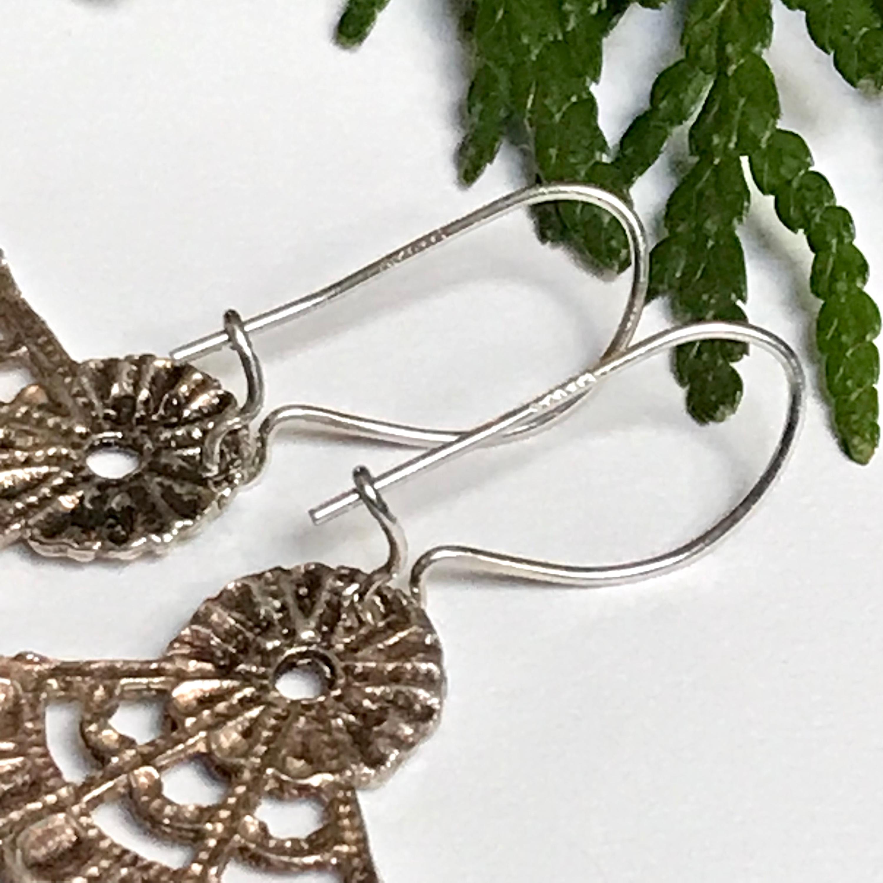 Orecchini a ventaglio in argento sterling 925: gioielli Art Déco moderni - Italia