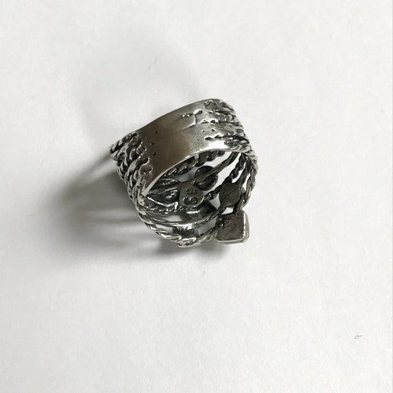 925 Silver Funky Multi Gemstone Ring— Sterling Si… - image 6