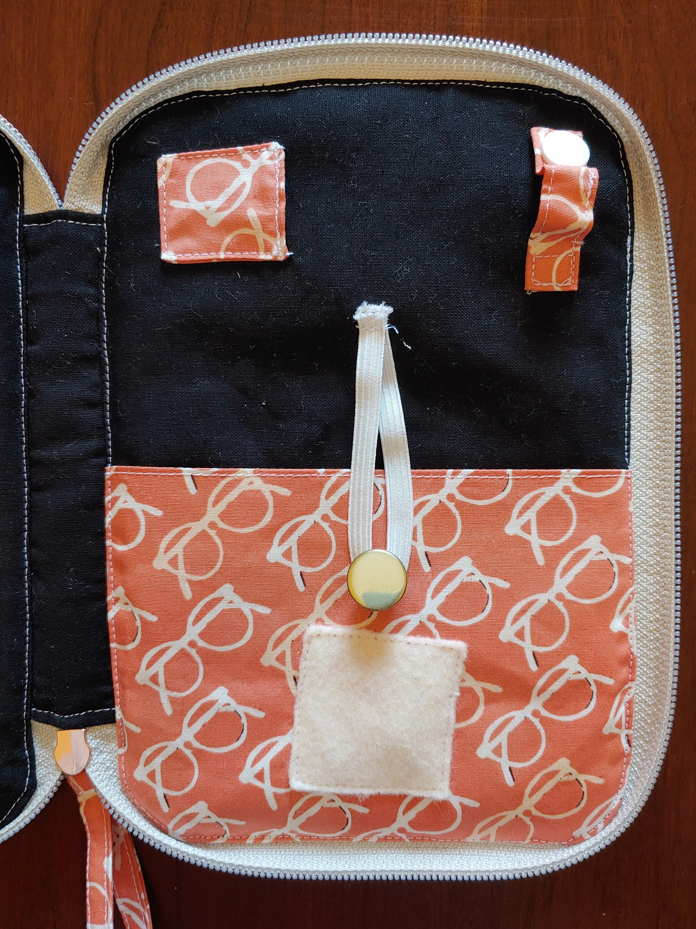 Small Needlework Project Case Black and White Pattern Etsy