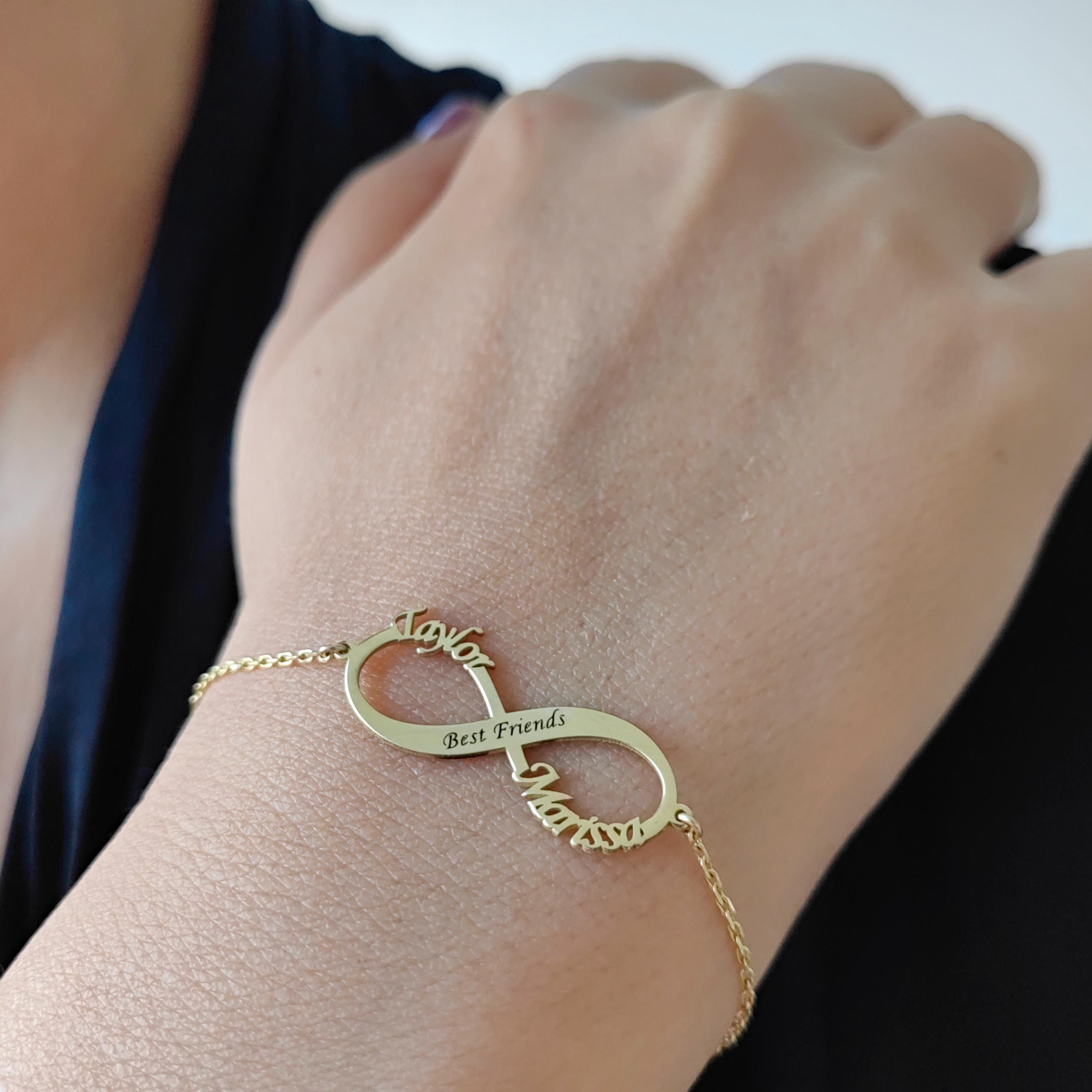 Gold Bff Infinity Bracelet Friendship Infinity Bracelet Infinity