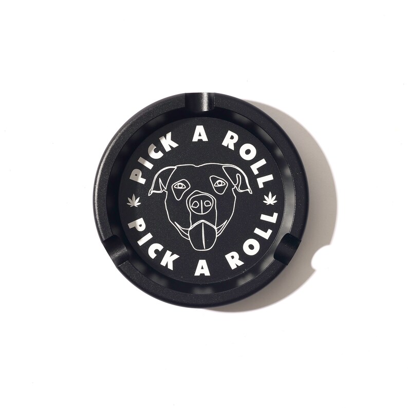 Funky Weed Ashtray Small Black Personal Ashtray With Rubber Etsy