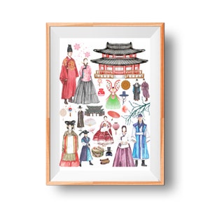 Alles rund um Kdrama Welt- Historische Ausgabe | Druckbar | Die kleinen Dinge, die an Kdramas | digitaler Download